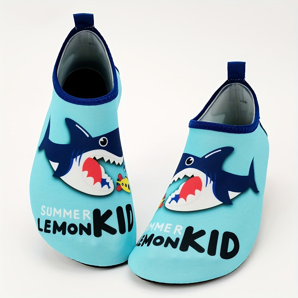 Boys Water Shoes Baby Shark Print Non-slip Breathable Quick Dry for Swimming Diving Surfing