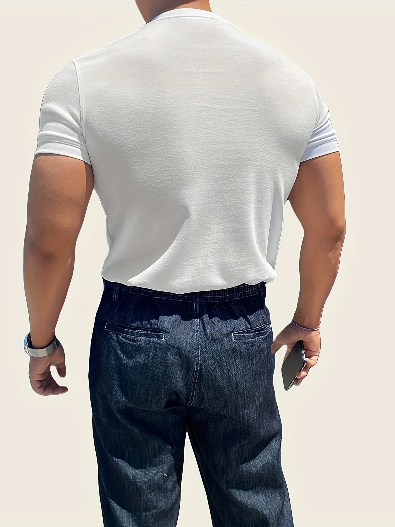 Men's Athletic V-Neck T-Shirt Breathable Slim Fit Polyester for Running Training