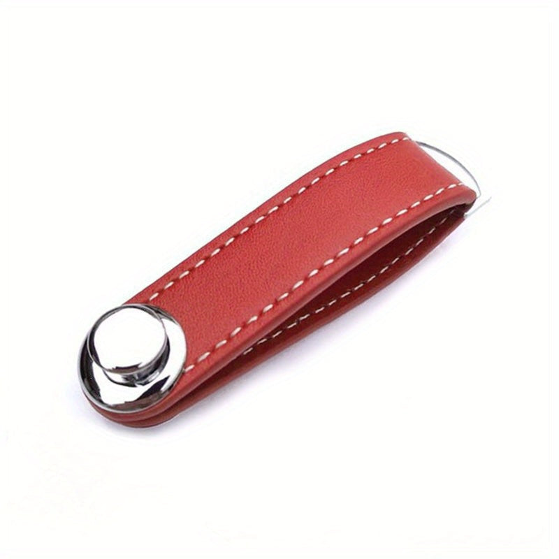 Leather Keychain Wallet with Chain and Key Ring for Housekeeper Pocket Organization