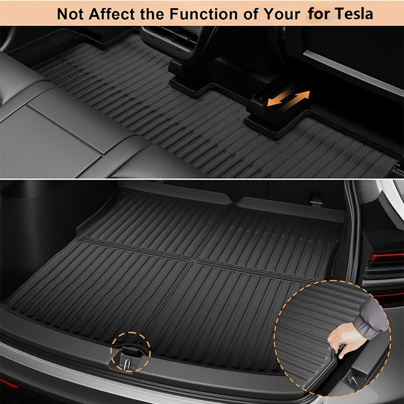 6-to'plam TPE Avtomobil politsalari Model 3 Y uchun barcha ob-havo sharoitlariga mos, suv o'tkazmaydigan, sirpanmaydigan