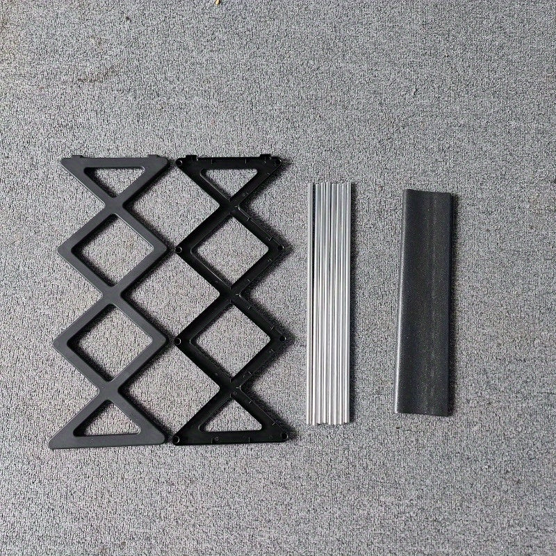 Black Plastic Freestanding Shoe Rack with Expandable Adjustable Shelves 4 Tiers