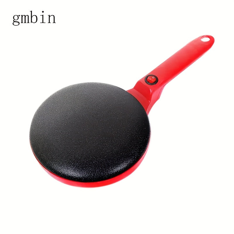 Sartén para tortitas redonda negra con calefacción de un lado, enchufe europeo estándar, por debajo de 1000W, aluminio