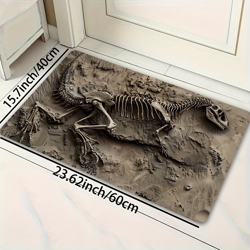 Dinosaur Fossil Area Rug Thick Soft Machine Washable Indoor Decor Mat