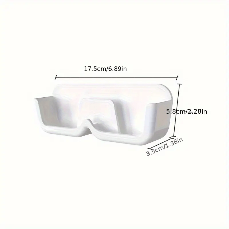 Silliq Oq Devorga O'rnatiladigan Ko'zoynak Saqlash Racki - Ko'zoynak va Aksessuarlar uchun Zamonaviy Ko'rsatish Raf, Oson O'rnatish, Uy yoki Savdo Joylari uchun Mukammal