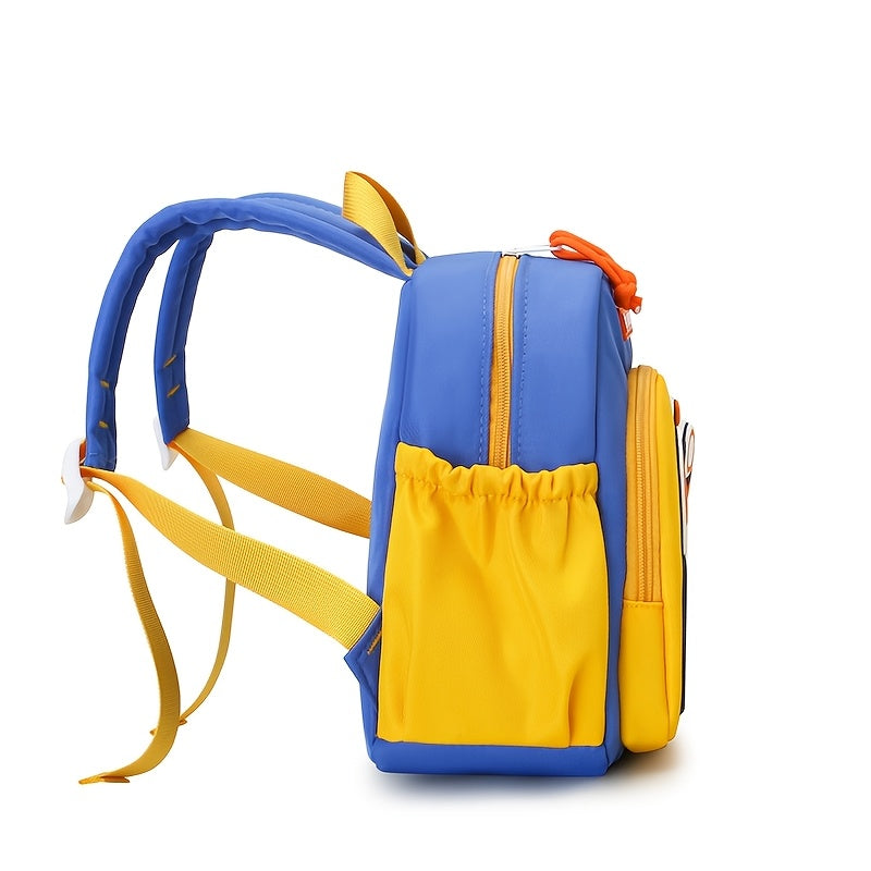 1 Ta'sirli Multfilm Nilon Ruksak Bolalar Uchun, Yengil va Suvga Bardoshli, Moslashtiriladigan Tasmalar va Dog'ga Bardoshli Zipper bilan - Bolalar Bog'chasidan O'rta Maktabgacha Ideal.
