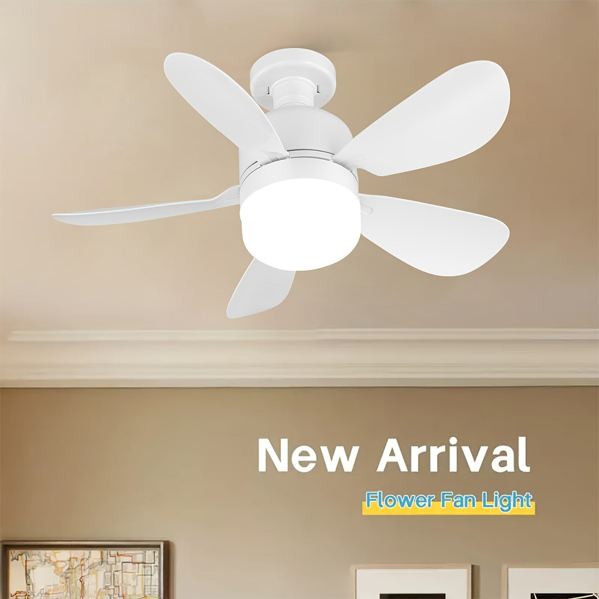 1 dona Zamonaviy Oq Shiftli Fan bilan Yorug'lik va Uzoqdan Boshqarish, Dimmable LED Yoritish, 3 tezlik sozlamasi, Turli xonalar uchun ichki plastmassa fan - Elektr tarmog'iga ulash talab qilinadi