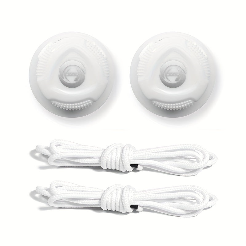 Unisex Sport Shoe Buckles and Laces Set, Rotatable Fasteners, No Tie