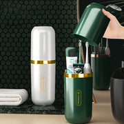 Travel Toothbrush Kit with Toothpaste Storage and Mouthwash Cup