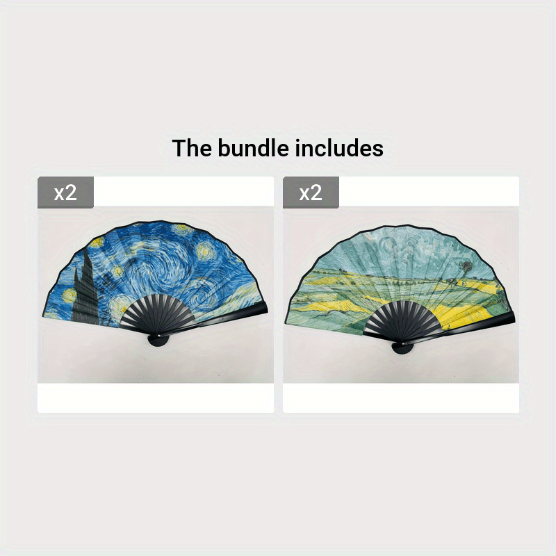 "Zarif Landshaft Printi bilan Qo'l Ventilyatori, Raqqoslik Ko'rsatmalari va Cheongsam Kiymak Uchun Mukammal, Yuqori Sifatli Bosma va Egiluvchan Dizayn"