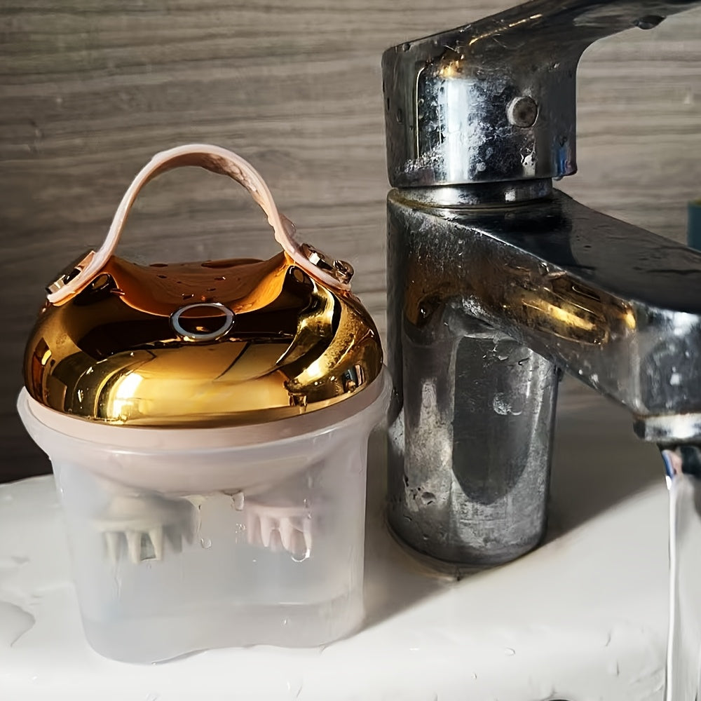 Oltin portativ qayta zaryadlanadigan bosh massajchisi, dam olish, dush massaji va uy hayvonlarini parvarish qilish uchun. Ota-onalar uchun ajoyib sovg'a.