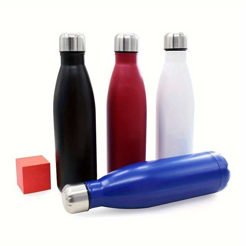 500ml sig'imga ega, tashqi sportlar uchun mo'ljallangan, issiqlik izolyatsiyasi, oqmaslik muhri va sayohat va chiqishlar uchun qulaylik bilan ikki qatlamli zanglamas po'latdan yasalgan suv shishasi.