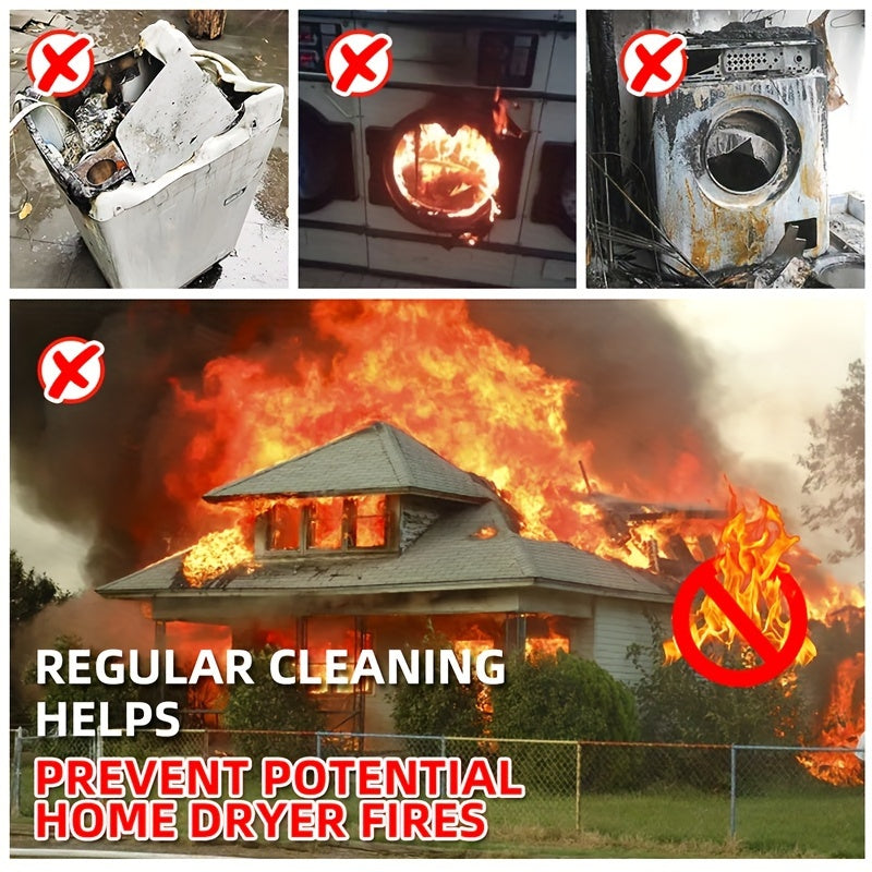 Cleaning Supplies Set with Dryer Vent Brush Dust Collector Extendable Synthetic Brush