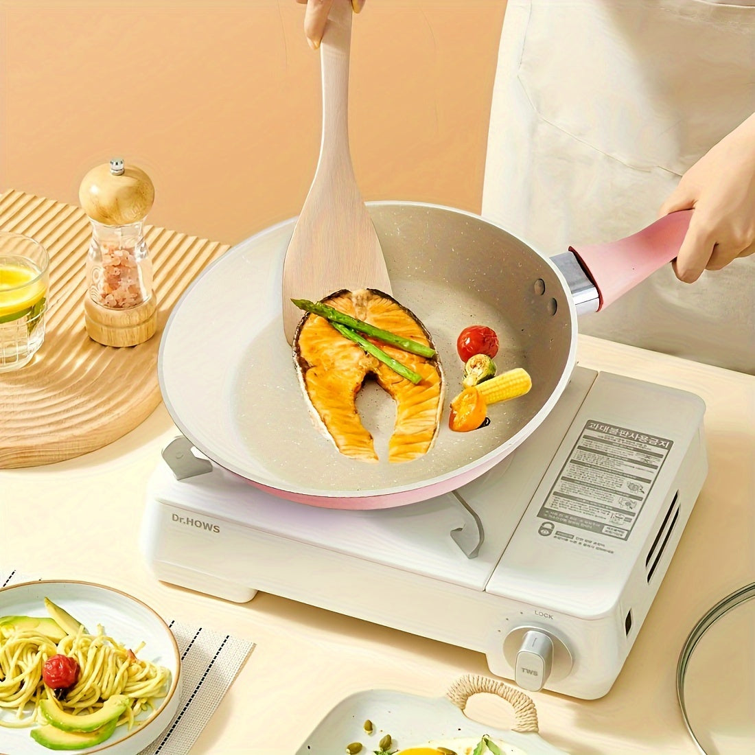 [Bestseller] Сковорода с антипригарным каменным покрытием - 18,54 см алюминиевая сковорода для завтрака для повседневного приготовления, идеально подходит для газовых плит, идеально для яиц-болтунов и других кулинарных нужд