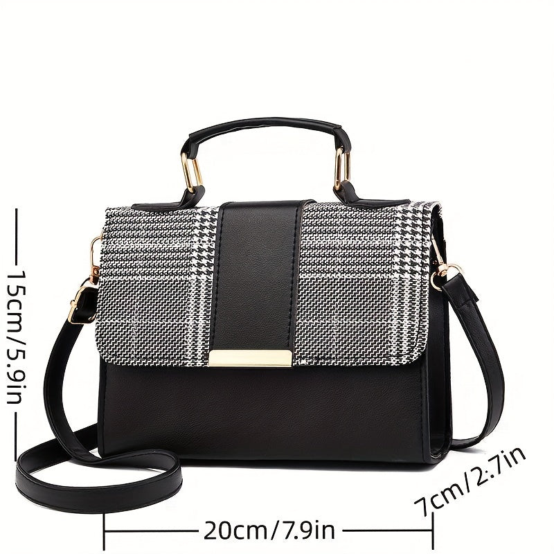 Ayollar uchun zamonaviy tekis to'rtburchakli sumka, kesish sumkasi va yuqori tutqichli hamyon.