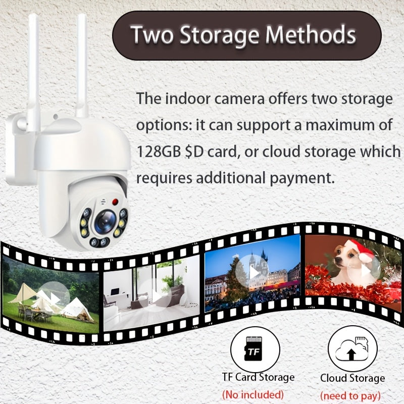 2MP WiFi Security Camera with AI Human Detection Pan Tilt Zoom Two-Way Audio Outdoor Surveillance