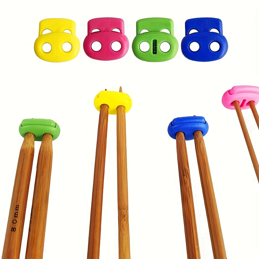 10PCS Colorful Needle Stoppers Set for Knitting and Crochet Accessories