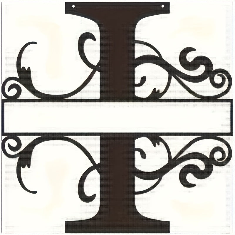 Personalized Last Name Sign with Split Letter Design for Front Door or Garden Decor