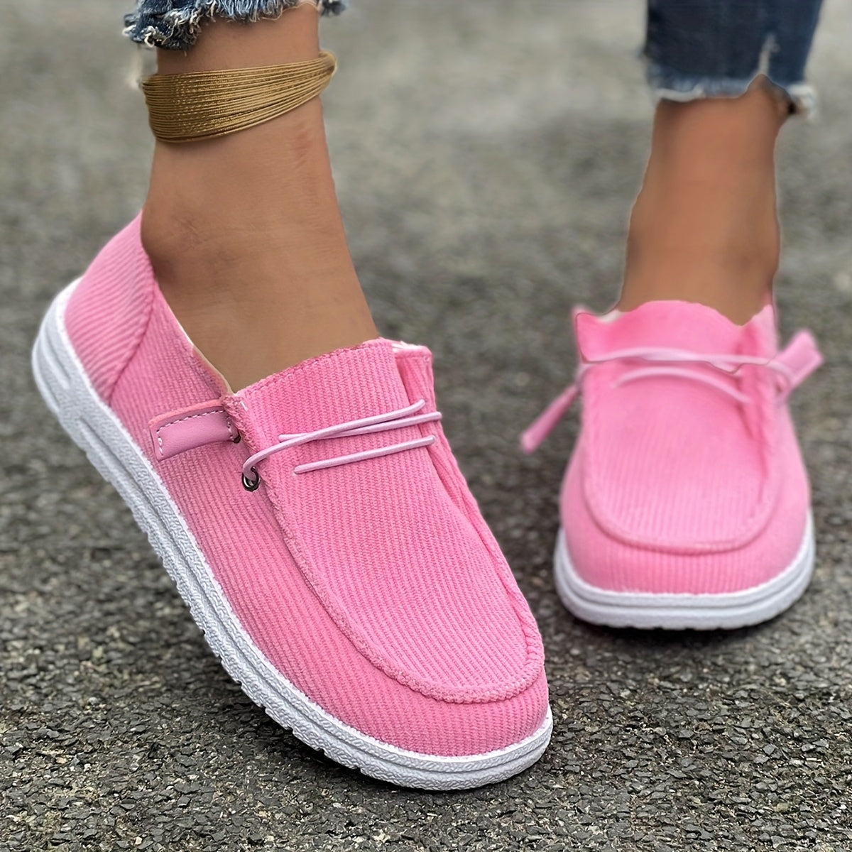 Women's Casual Striped Skate Shoes Non-Slip Durable Low-Top Sneakers