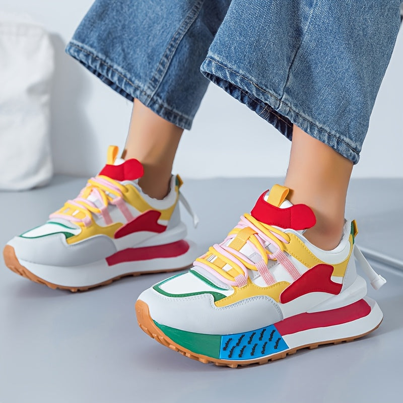 Women's Colorful Casual Sneakers Breathable Fabric Non-Slip Sole