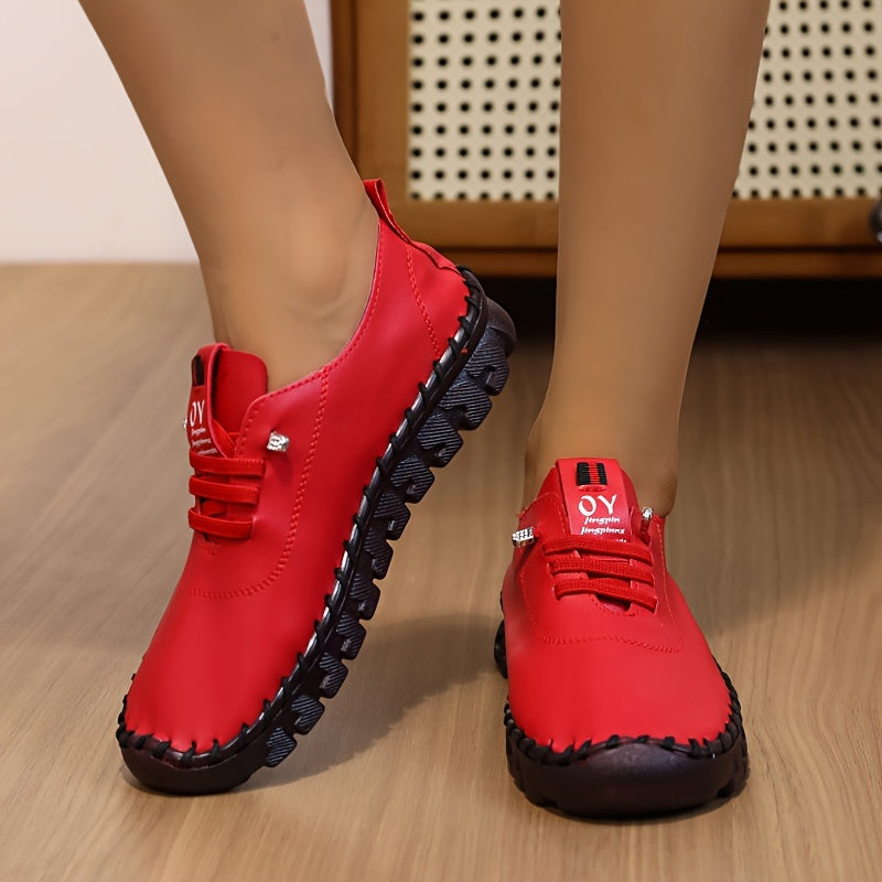 Women's Lightweight Casual Loafers Slip-Ons Solid Color Sequin Dress Shoes