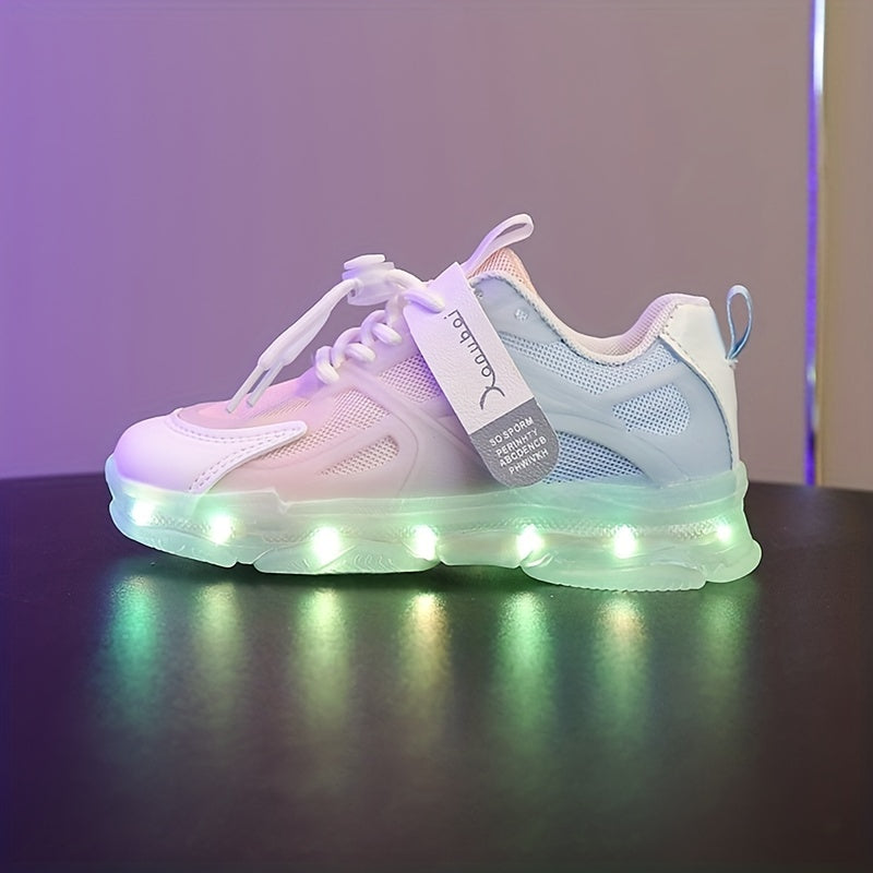 Guanlan USB orqali zaryadlanadigan LED krossovkalar, bolalar uchun rang o'zgartiruvchi pufak taglik bilan. Tunda ko'rinish va uslub uchun ideal.