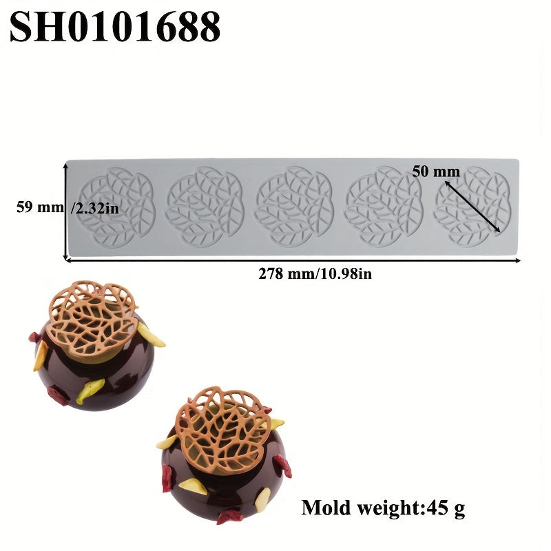 Bo'sh Yaproq Sevgi Qoplamasi Karamel Bezaklari uchun Qoplama, Molekulyar Sovuq Taomlar uchun Pishirishda Fonda Qoplama, Bo'sh Shirinlik Bezaklari Qoplamasi