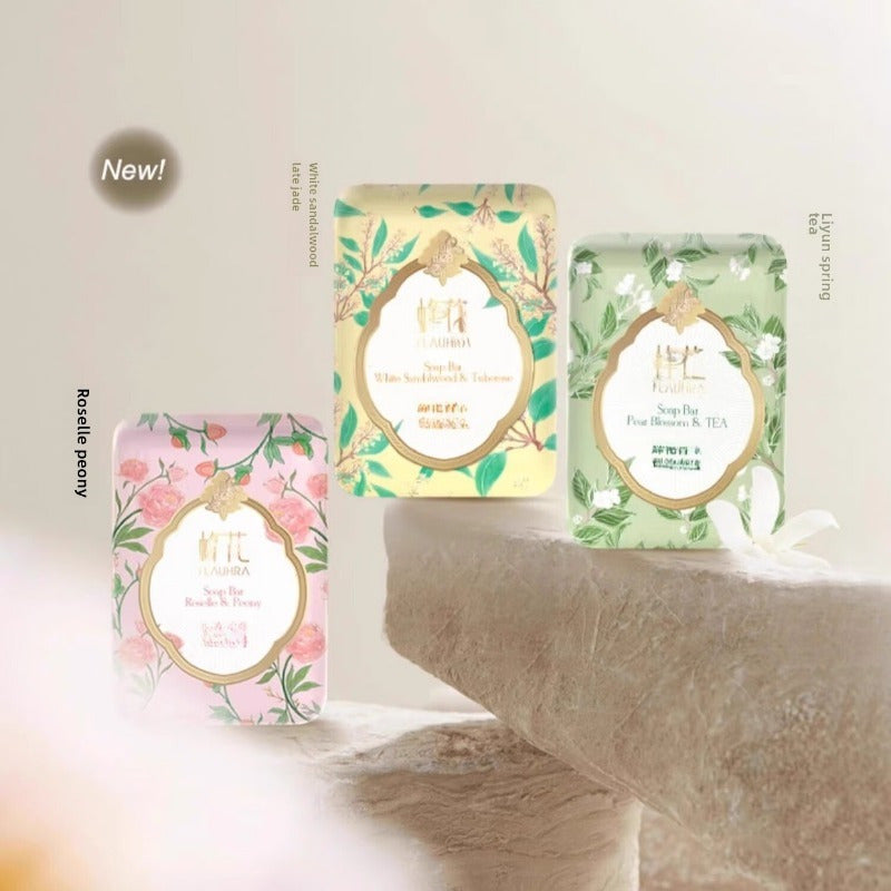 Essential Oil Infused Soap with Spring Tea Peony and Sandalwood for Face Bath and Hand Washing