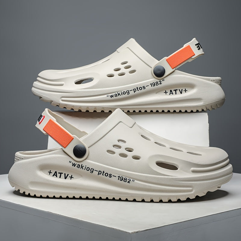 Men's Slip-On Sandals EVA Thick Sole Solid Pattern Summer Breathable Indoor Outdoor