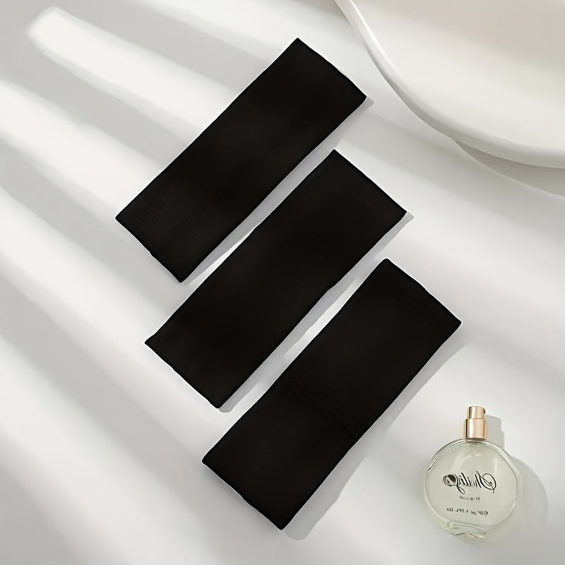 Unisex Sporty Polyester Spandex Headbands 3-Piece Set for Workout Yoga Running