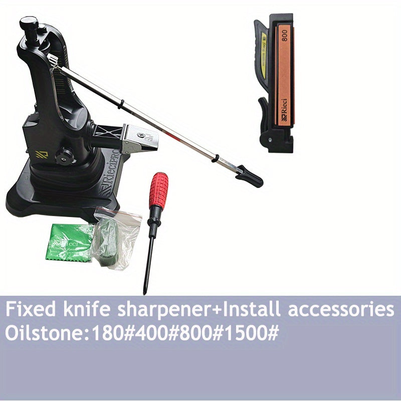 Afilador de cuchillos de ángulo fijo con piedra de diamante para uso en exteriores de cocina base de aleación duradera