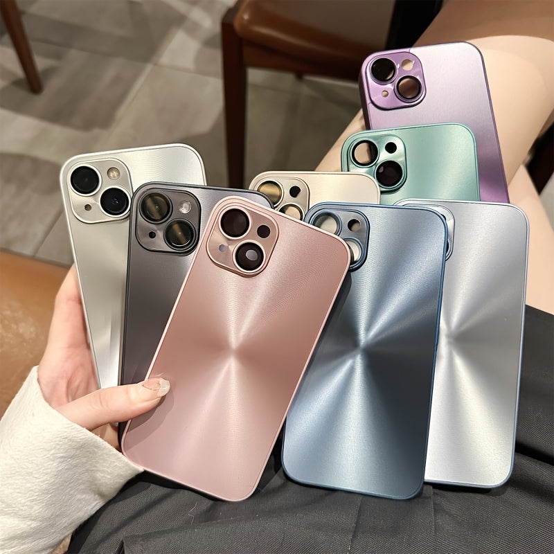 Luxury Aurora CD Pattern Phone Case for iPhone with Lens Protection Shockproof Armor