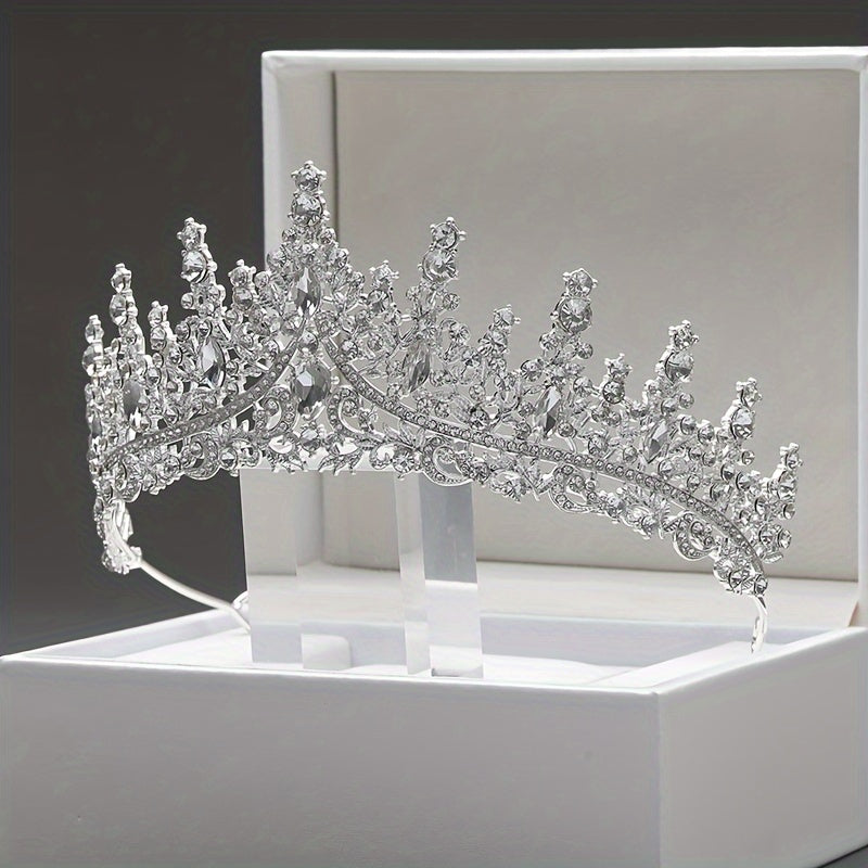 Ayollar uchun zamonaviy kumush soch taxtasi, to'y va maxsus tadbirlar uchun