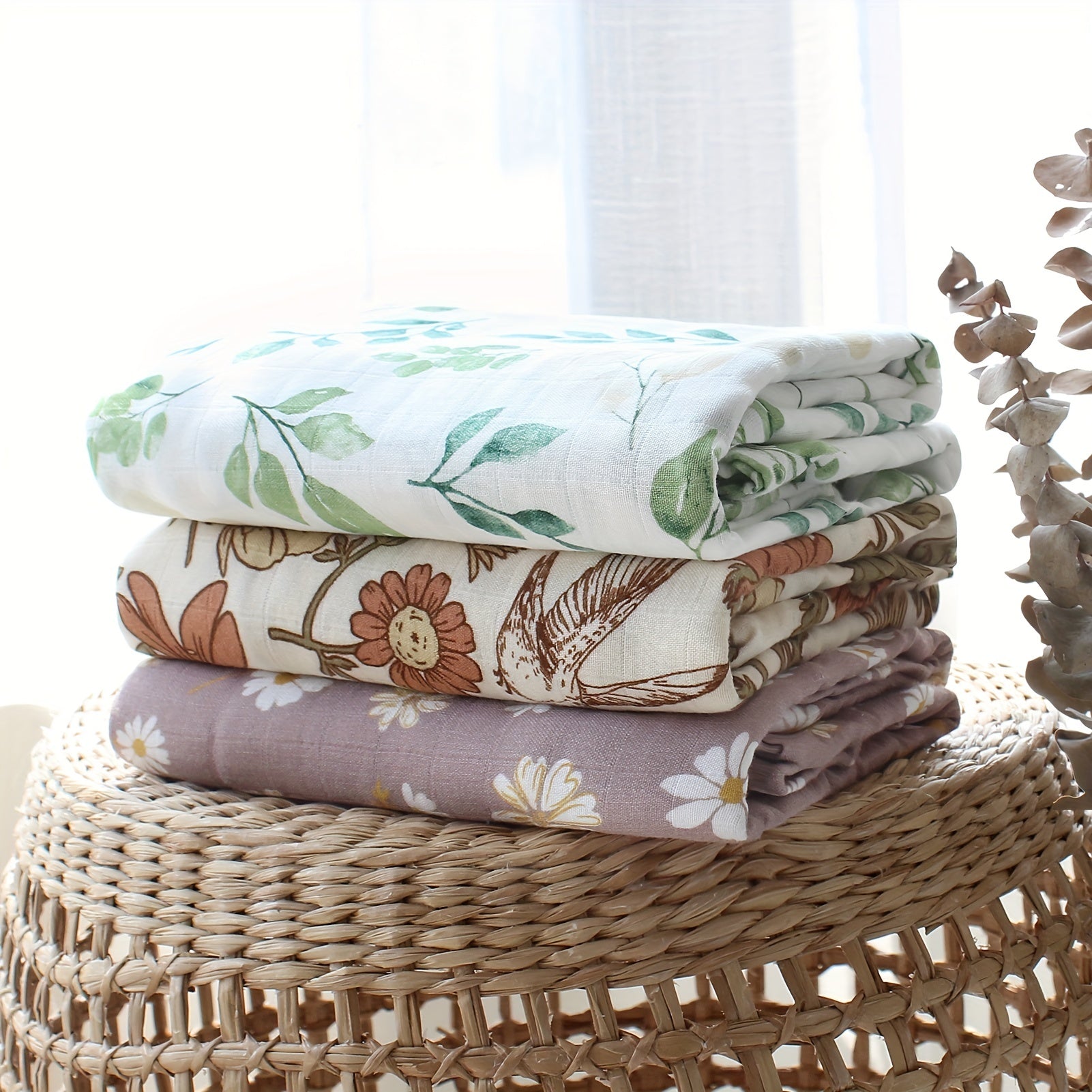 Muslin Gauze Baby Towel Wrap with Bamboo Cotton Fabric for Newborns and Toddlers