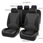 Juego de fundas para asientos de coche de cuero PU de lujo, impermeables, resistentes a las manchas, con protección completa y cojines
