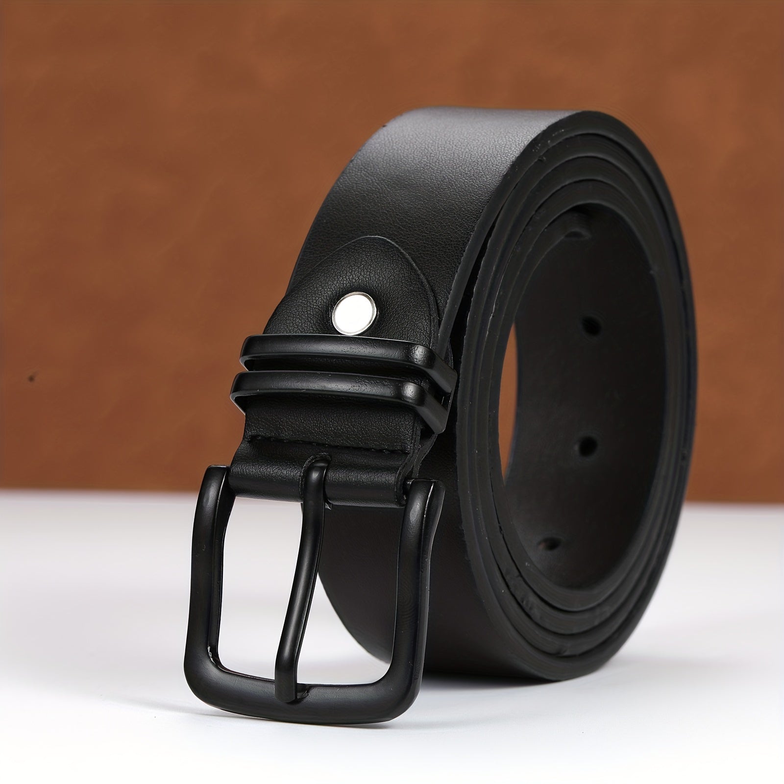 Women's Two-Tone PU Leather Belt for Casual and Business Wear