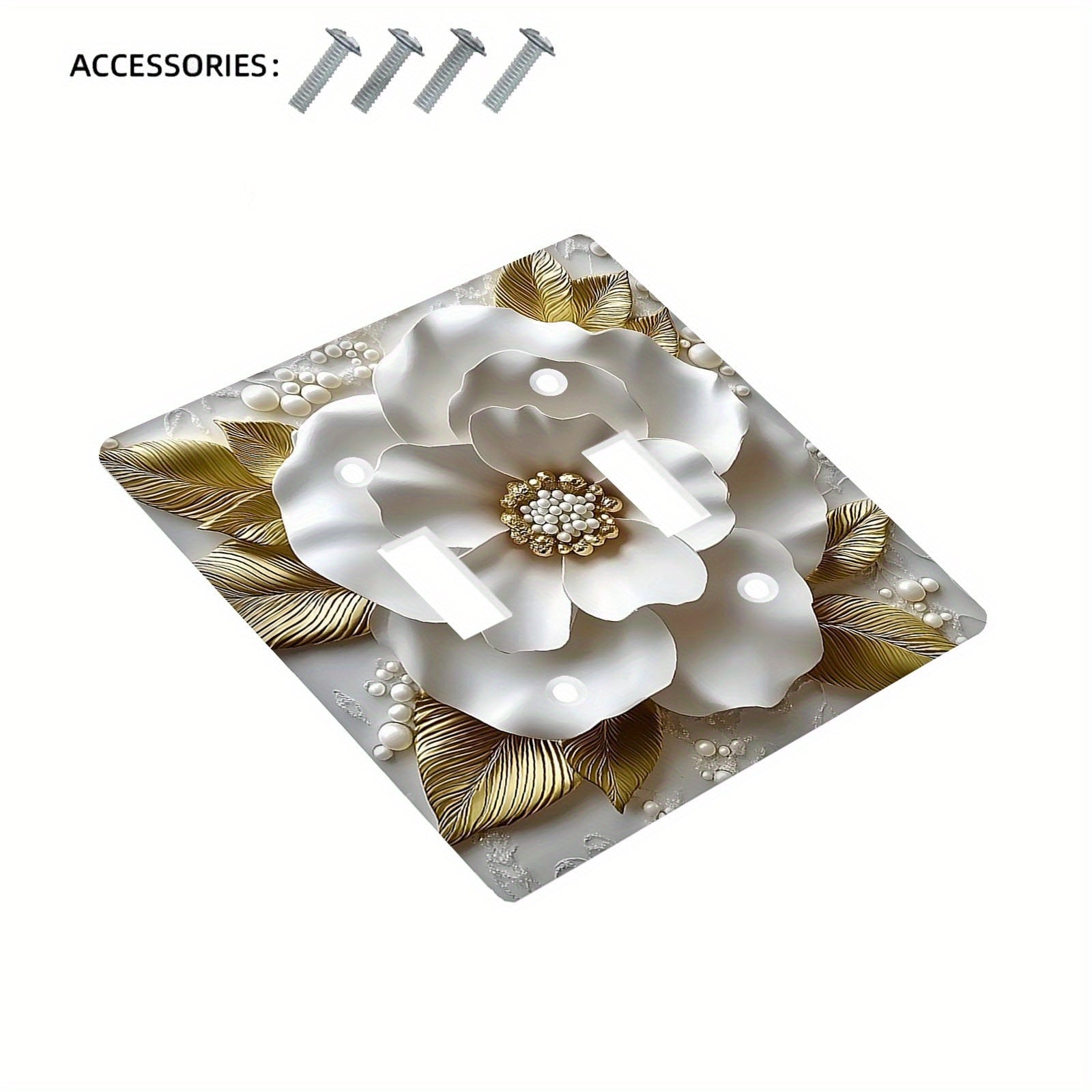 3D Flower Light Switch Cover for Teen Rooms Bedrooms Bathrooms and Game Rooms Easy Installation