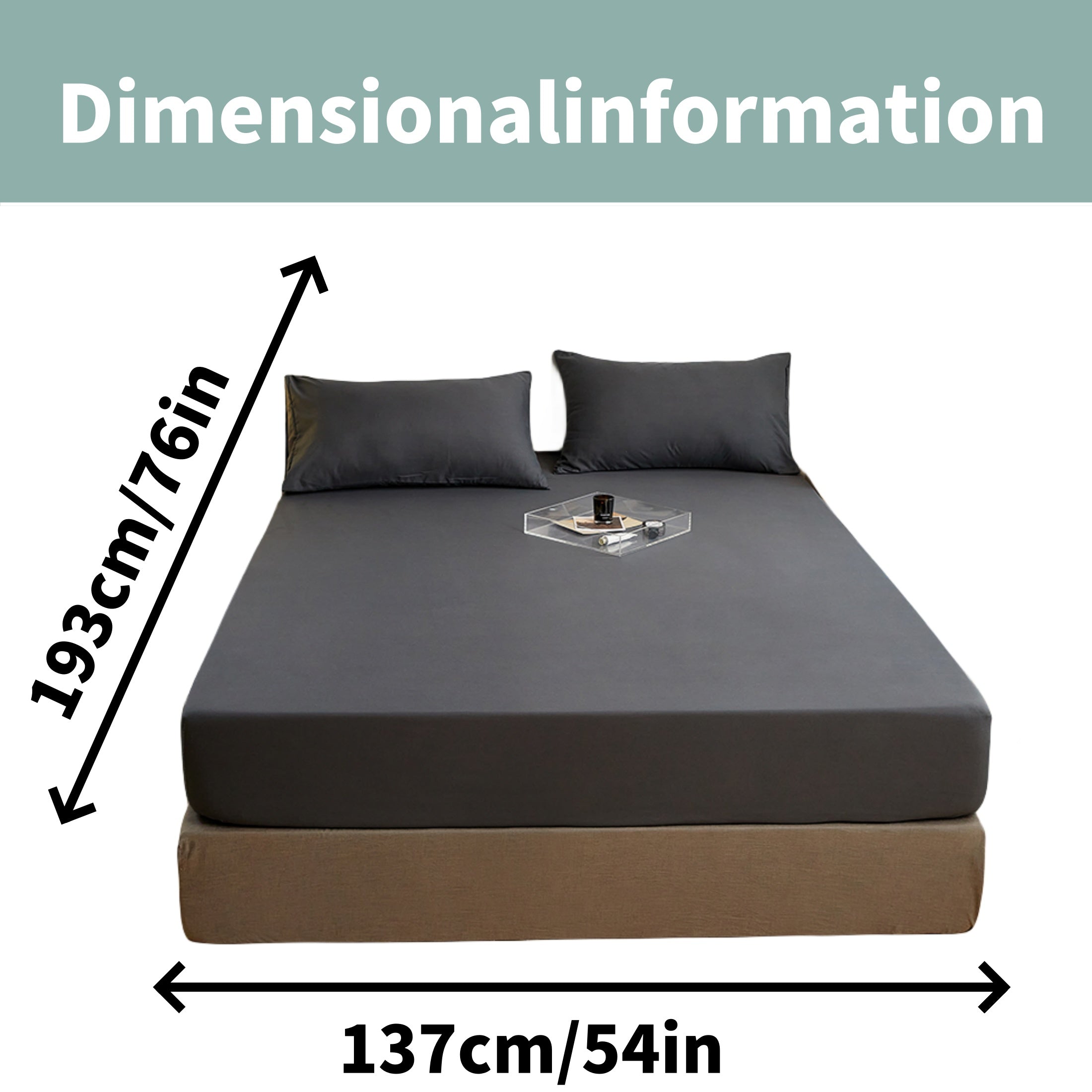 Juego de sábanas ajustadas de poliéster cepillado con 2 fundas de almohada, con bolsillo profundo, ropa de cama