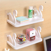 Swan-Shaped Wall-Mounted Bathroom Shelves for Storage and Organization