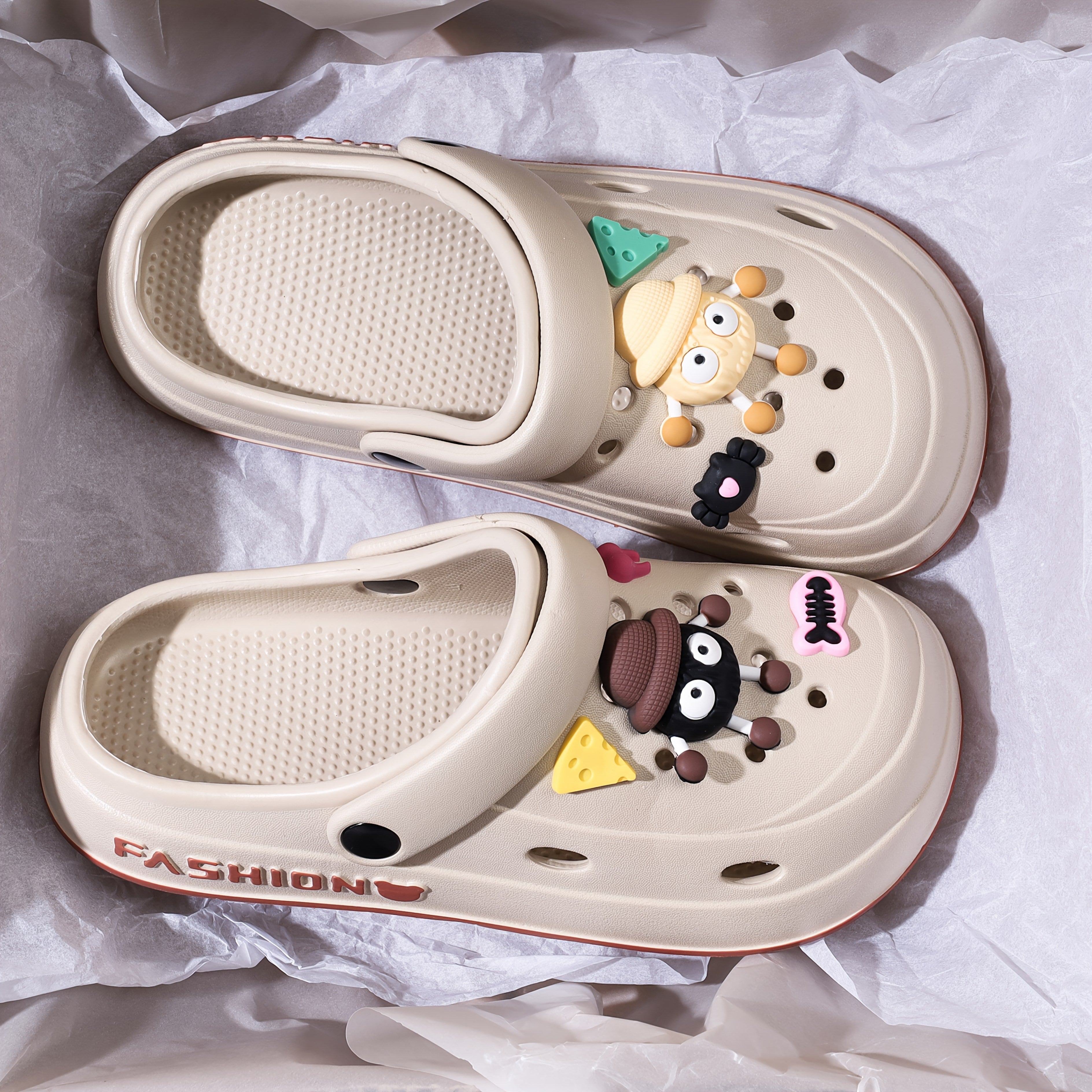 Zapatos de mujer sin cordones de EVA para verano, de color sólido, cómodos y casuales