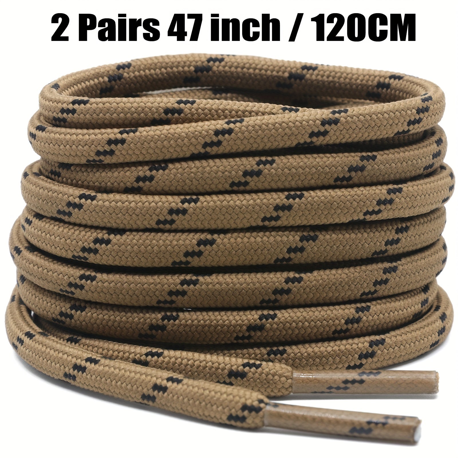 Unisex Thickened Round Climbing Shoe Laces for Hiking and Work Boots