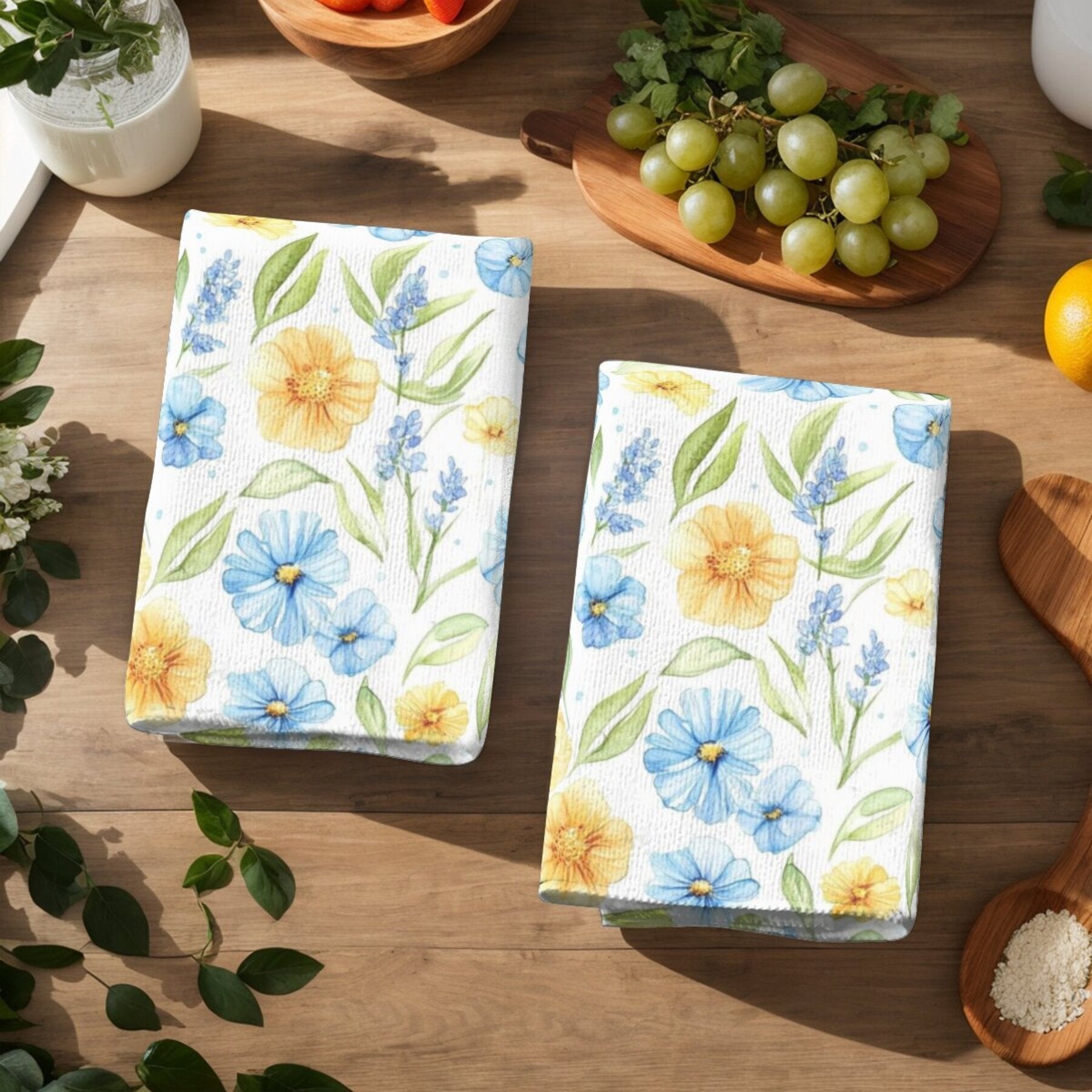 Two Scouring Pad Dish Cloths for Kitchen Cleaning Durable and Absorbent