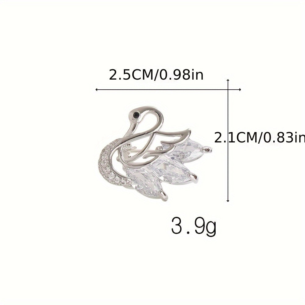 Elegant Swan Brooch Jewelry for Women Stylish Fashion Accessory Gift