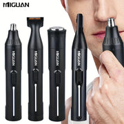 4-in-1 Professional Grooming Kit USB Rechargeable Nose Ear Trimmer Beard Razor Black 500mAh