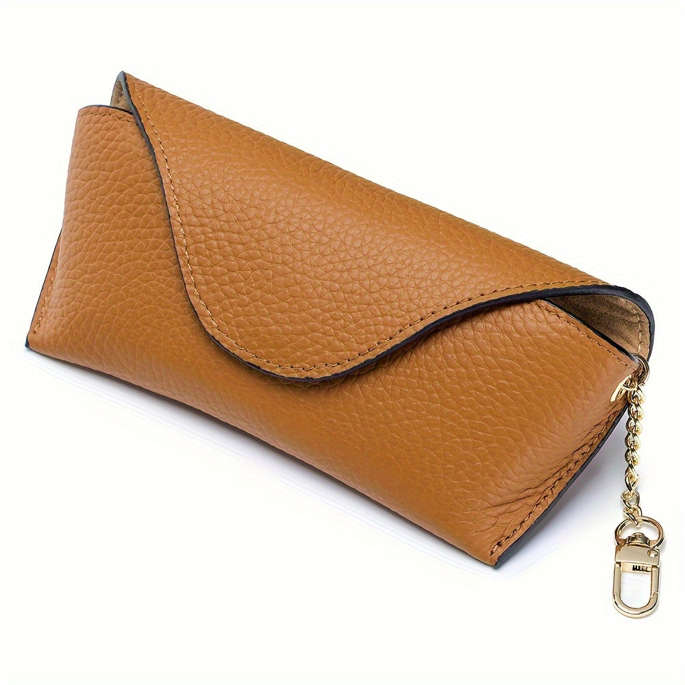 Genuine Leather Eyeglasses Case Holder with Magnetic Closure for Sunglasses and Reading Glasses