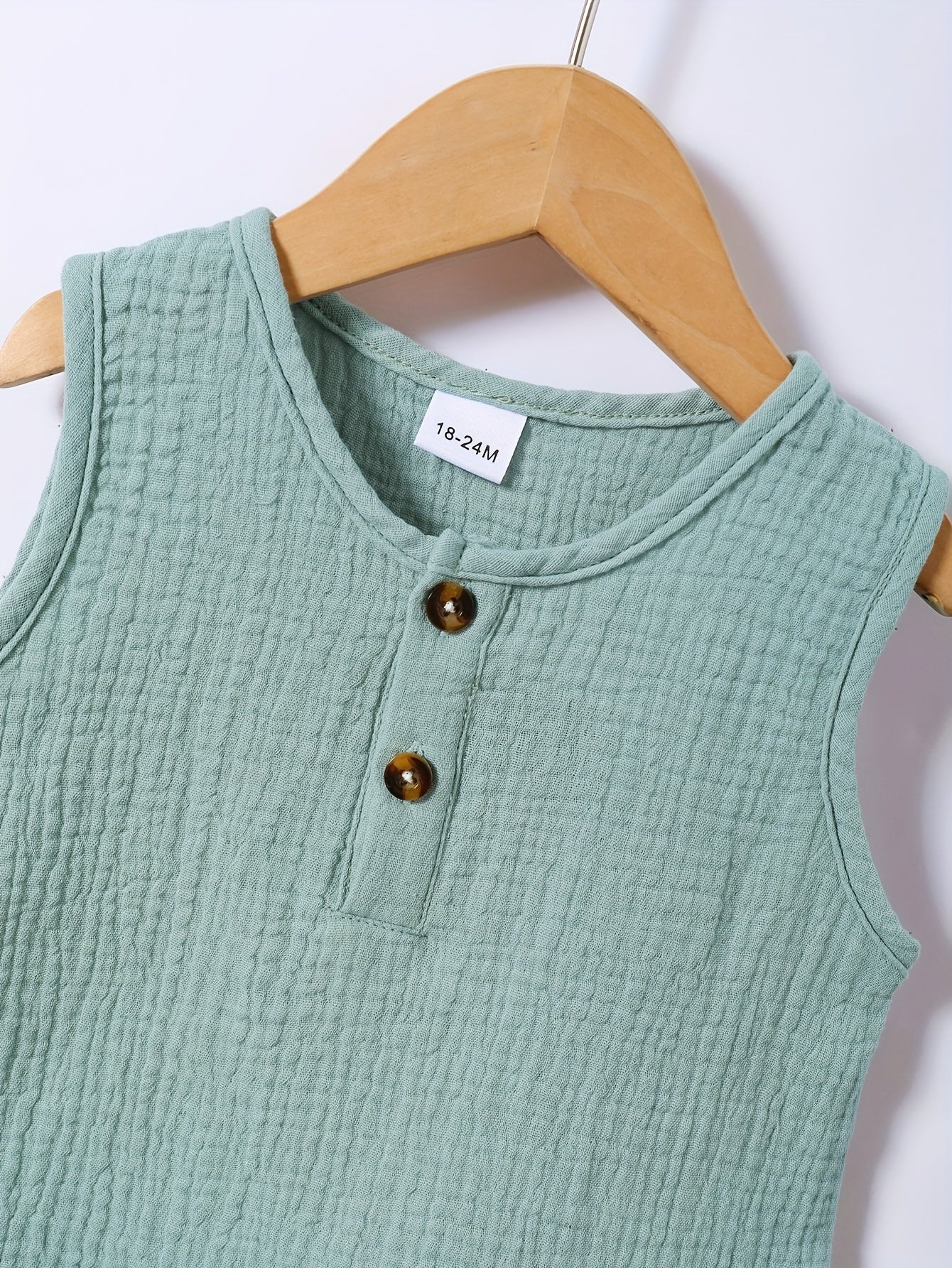 Toddler's Cotton Summer Outfit Sleeveless Top and Shorts Set for Outdoor Play