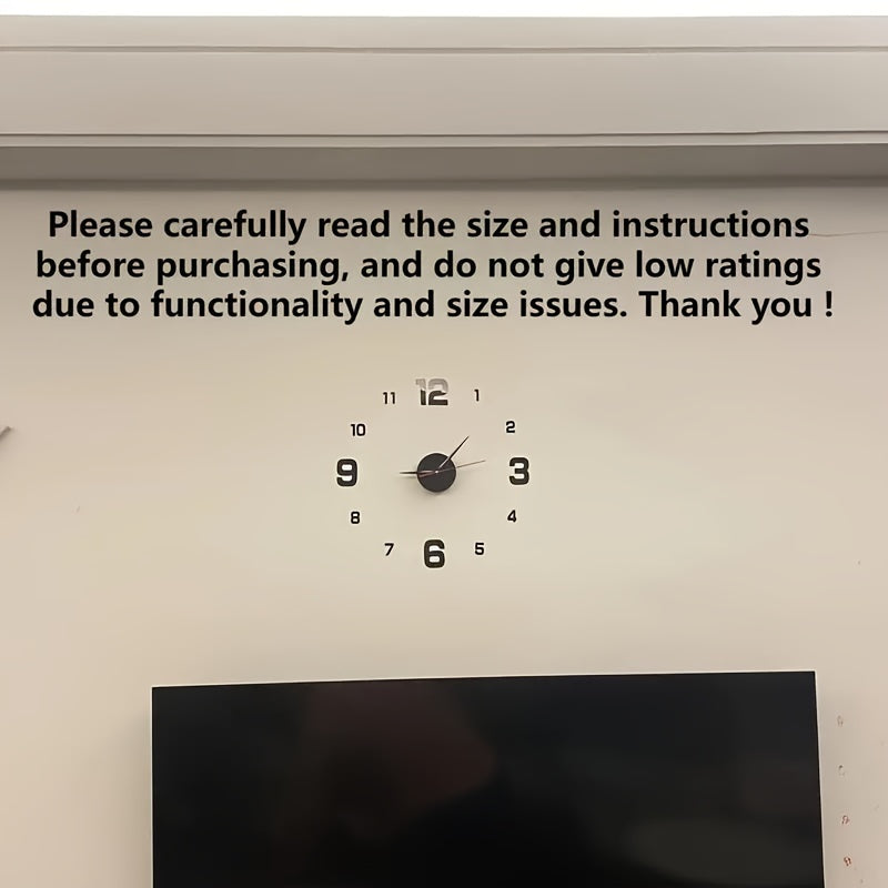 Modern Nordic Acrylic Wall Clock with Night Light 40cm Luminous Numbers Easy Installation for Living Room Bedroom