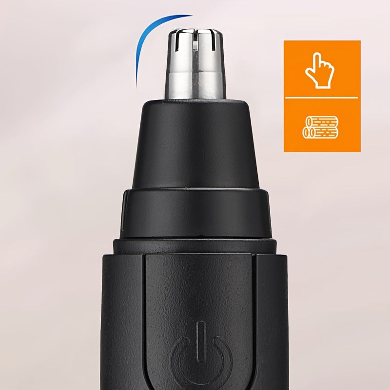 Электрический триммер для носа для мужчин и женщин, нержавеющая сталь, двойные лезвия, безболезненное удаление