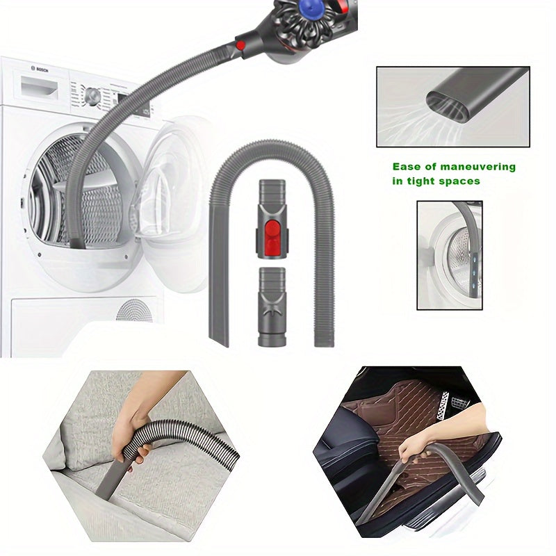 Vacuum Hose Kit for V6-V15 Models Flexible Plastic Car Seat and Tight Space Cleaner
