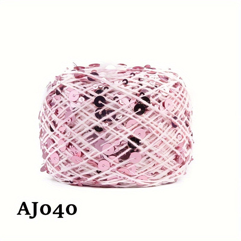50g Sequin Cotton Yarn 3mm 6mm for Hand Sewing Crafts in Vibrant Colors