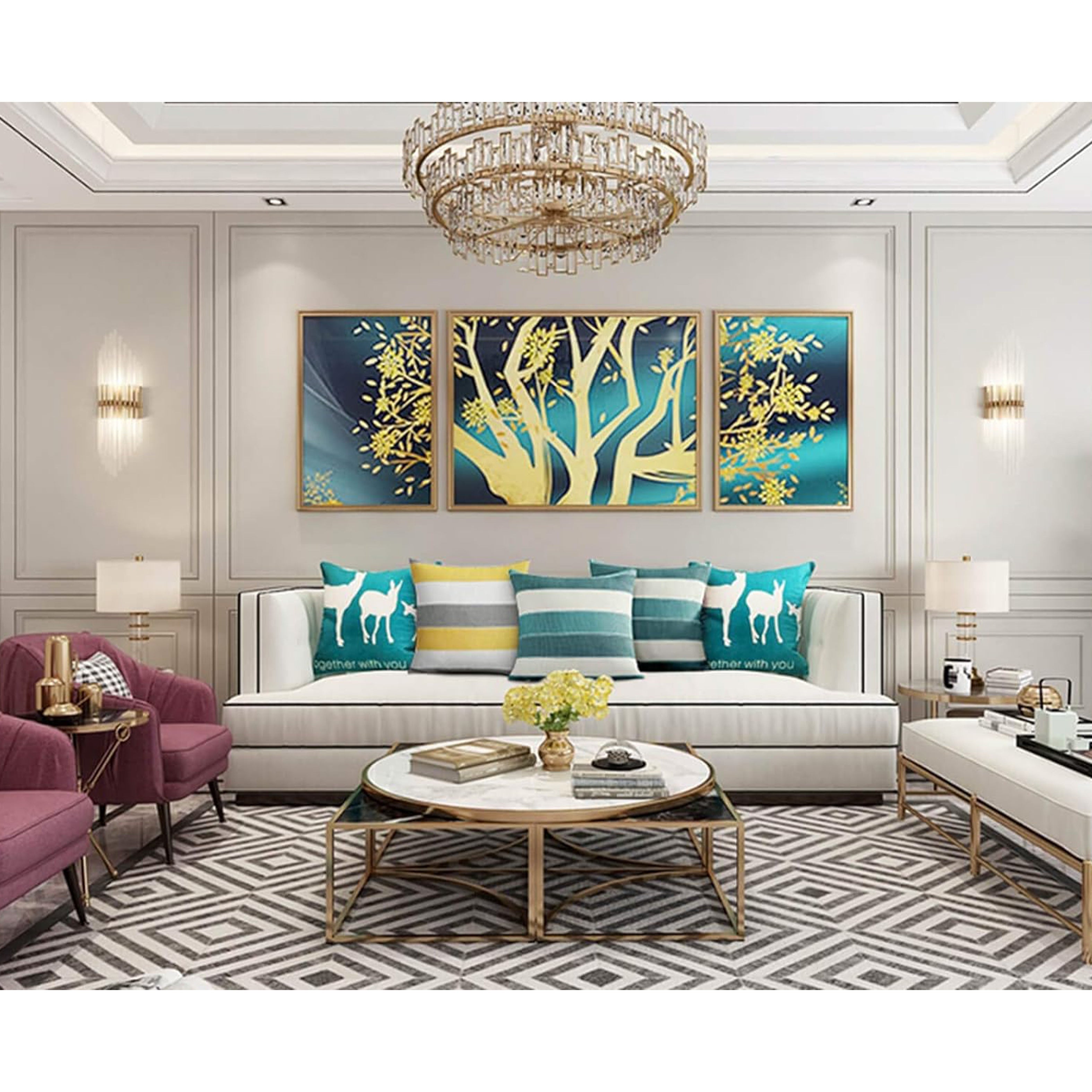 Set of 2 Teal Linen Pillowcases Farmhouse Striped Sofa Cushion Covers